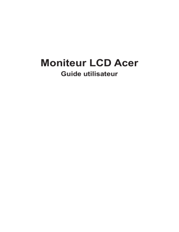 Acer X38S Monitor Manuel utilisateur | Fixfr