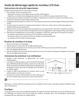 Acer VG270UA Monitor Guide de démarrage rapide