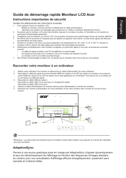 Acer ET322QKC Monitor Guide de démarrage rapide