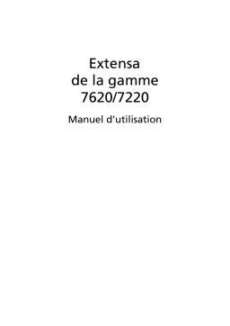 Acer Extensa 7220 Notebook Manuel utilisateur