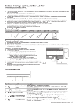 Acer KN242HYL Monitor Guide de démarrage rapide