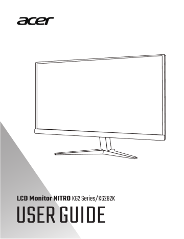 Acer KG282K Monitor Guide de démarrage rapide | Fixfr