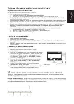 Acer KG241Q Monitor Guide de démarrage rapide