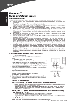 Acer X223HQ Monitor Guide de démarrage rapide