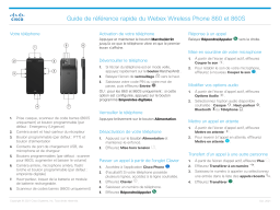 Cisco Webex Wireless Phone 860  Mode d'emploi