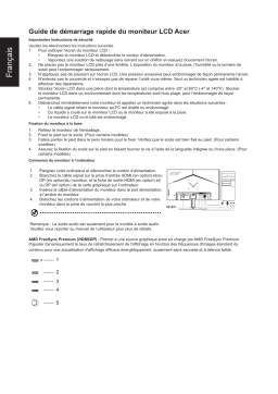 Acer VG271S Monitor Guide de démarrage rapide