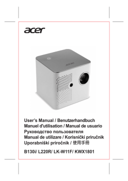 Acer B130i Projector Manuel utilisateur