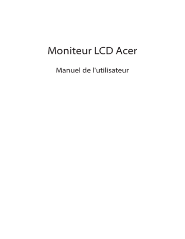 Acer XV322QUP Monitor Manuel utilisateur | Fixfr