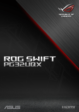 Asus ROG Swift PG32UQX Monitor Mode d'emploi