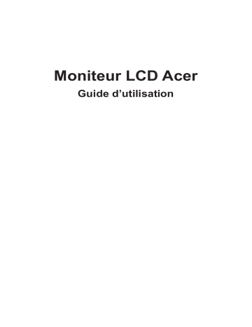 Acer KA272U Monitor Manuel utilisateur | Fixfr