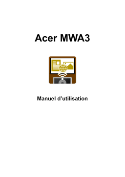 Acer WirelessCAST (MWA3) Projector Manuel utilisateur