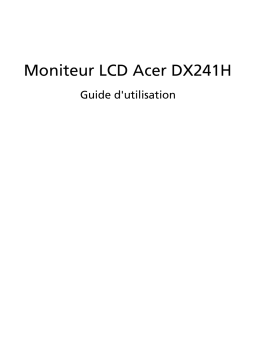 Acer DX241H Monitor Manuel utilisateur