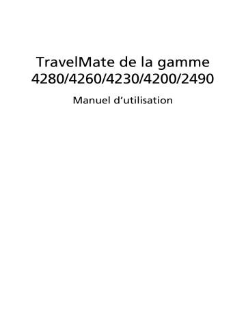 TravelMate 4280 | TravelMate 4230 | TravelMate 4260 | Acer TravelMate 4200 Notebook Manuel utilisateur | Fixfr