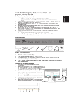 Acer B276HUL Monitor Guide de démarrage rapide