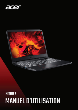 Acer Nitro AN715-52 Notebook Manuel utilisateur