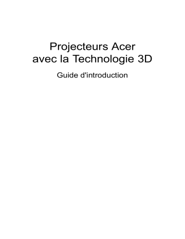Acer K138ST Projector Manuel utilisateur | Fixfr