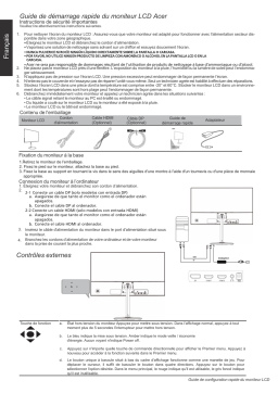 Acer RX271P Monitor Guide de démarrage rapide