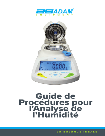 Adam Equipment PMB Sample Procedures FR Moisture Analyzer Manuel du propriétaire | Fixfr