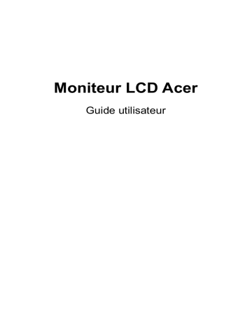 Acer CZ340CK Monitor Manuel utilisateur | Fixfr