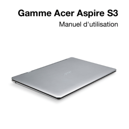 Acer Aspire S3-951 Ultra-thin Manuel utilisateur