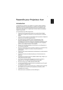 Acer P7203B Projector Manuel utilisateur