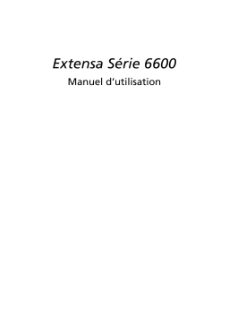 Acer Extensa 6600 Notebook Manuel utilisateur