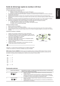 Acer XV272S Monitor Guide de démarrage rapide