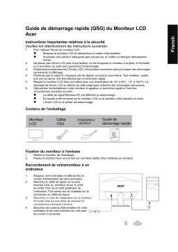 Acer E1900HQ Monitor Guide de démarrage rapide