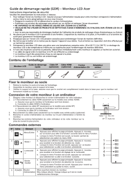 Acer EG220QP Monitor Guide de démarrage rapide