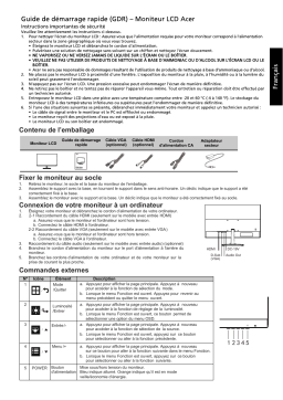 Acer EK241Y Monitor Guide de démarrage rapide