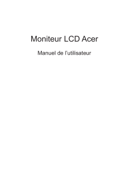 Acer ED320QX Monitor Manuel utilisateur