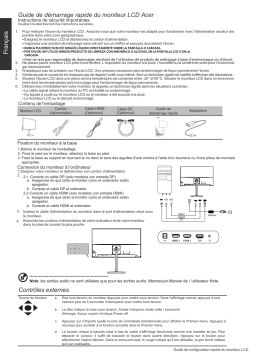 Acer RX321QUP Monitor Guide de démarrage rapide