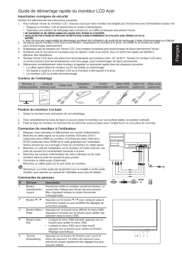 Acer SA270 Monitor Guide de démarrage rapide