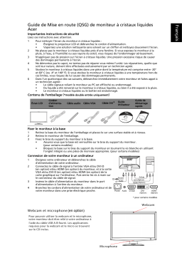 Acer H243HX Monitor Guide de démarrage rapide