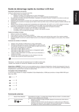 Acer XB273GP Monitor Guide de démarrage rapide