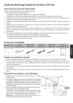 Acer CB342CK Monitor Guide de démarrage rapide