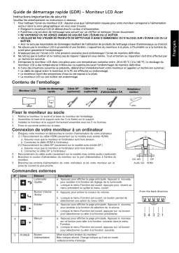 Acer EH301CUR Monitor Guide de démarrage rapide