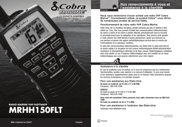 Cobra MR HH150 FLT Marine Radio Manuel du propriétaire | Fixfr