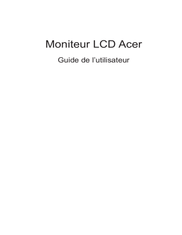 Acer EK241QK Monitor Manuel utilisateur | Fixfr