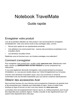 Acer TravelMate P453-M Notebook Guide de démarrage rapide