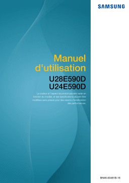 Samsung U28E590D 28" E590 Series 5 UHD Monitor with High Glossy Black Finish Manuel utilisateur