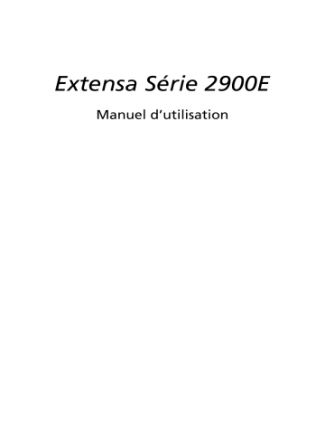 Acer Extensa 2900E Notebook Manuel utilisateur | Fixfr