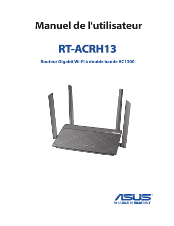 Asus RT-ACRH13 4G LTE / 3G Router Manuel du propriétaire | Fixfr