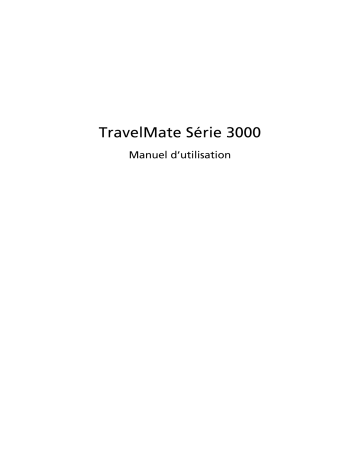 Acer TravelMate 3000 Notebook Manuel utilisateur | Fixfr