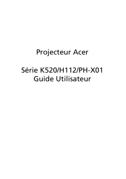 Acer K520 Projector Manuel utilisateur