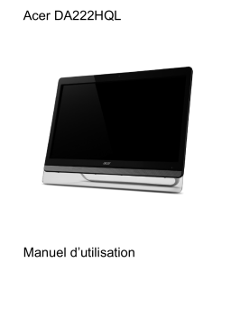 Acer DA222HQL Monitor Manuel utilisateur