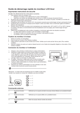 Acer VW257 Monitor Guide de démarrage rapide