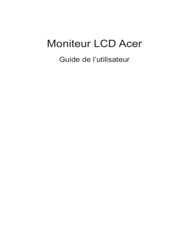 Acer EH301CUR Monitor Manuel utilisateur | Fixfr