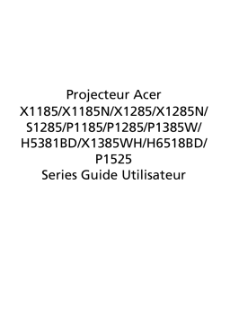 Acer S1285N Projector Manuel utilisateur