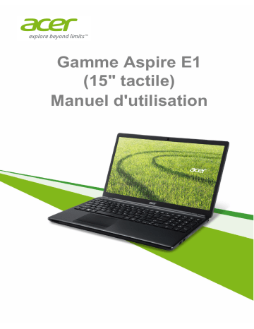 Acer Aspire E1-510P Notebook Manuel utilisateur | Fixfr